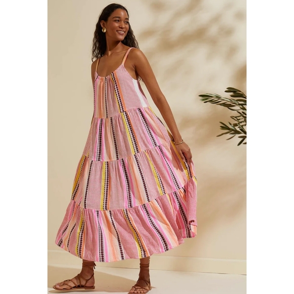 Lemlem Dresses & Skirts - NWT lemlem Cirq Cascade Cotton Blend Dress, Size Medium, Color Peach Melba